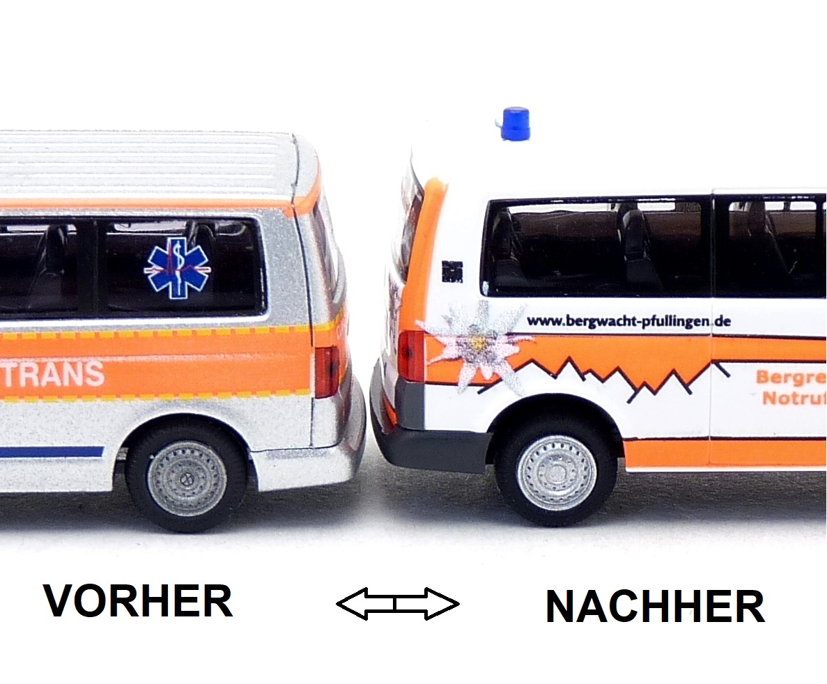 Bodenplatte mit Höherlegung passend fü Rietze VW T5 LR