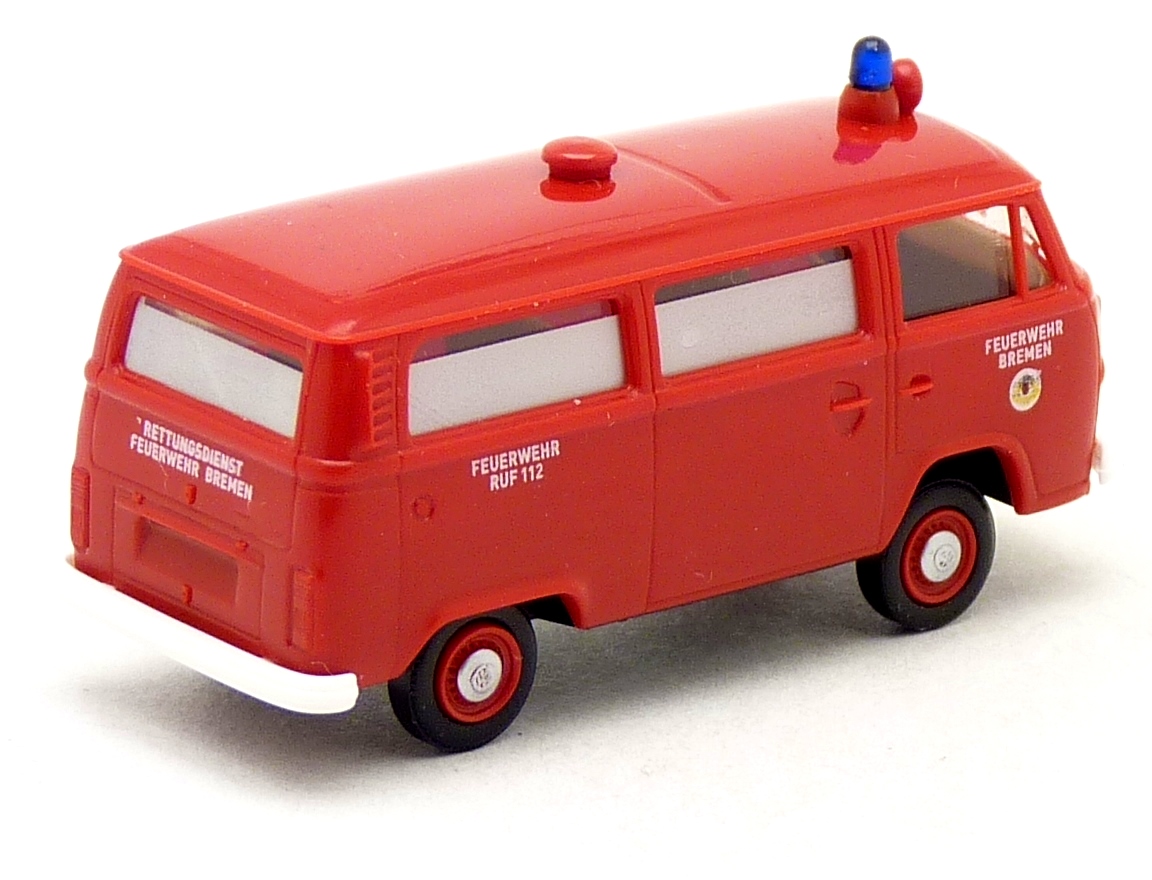 Brekina VW T2 Unfallwagen Feuerwehr Bremen Rettungsdienst