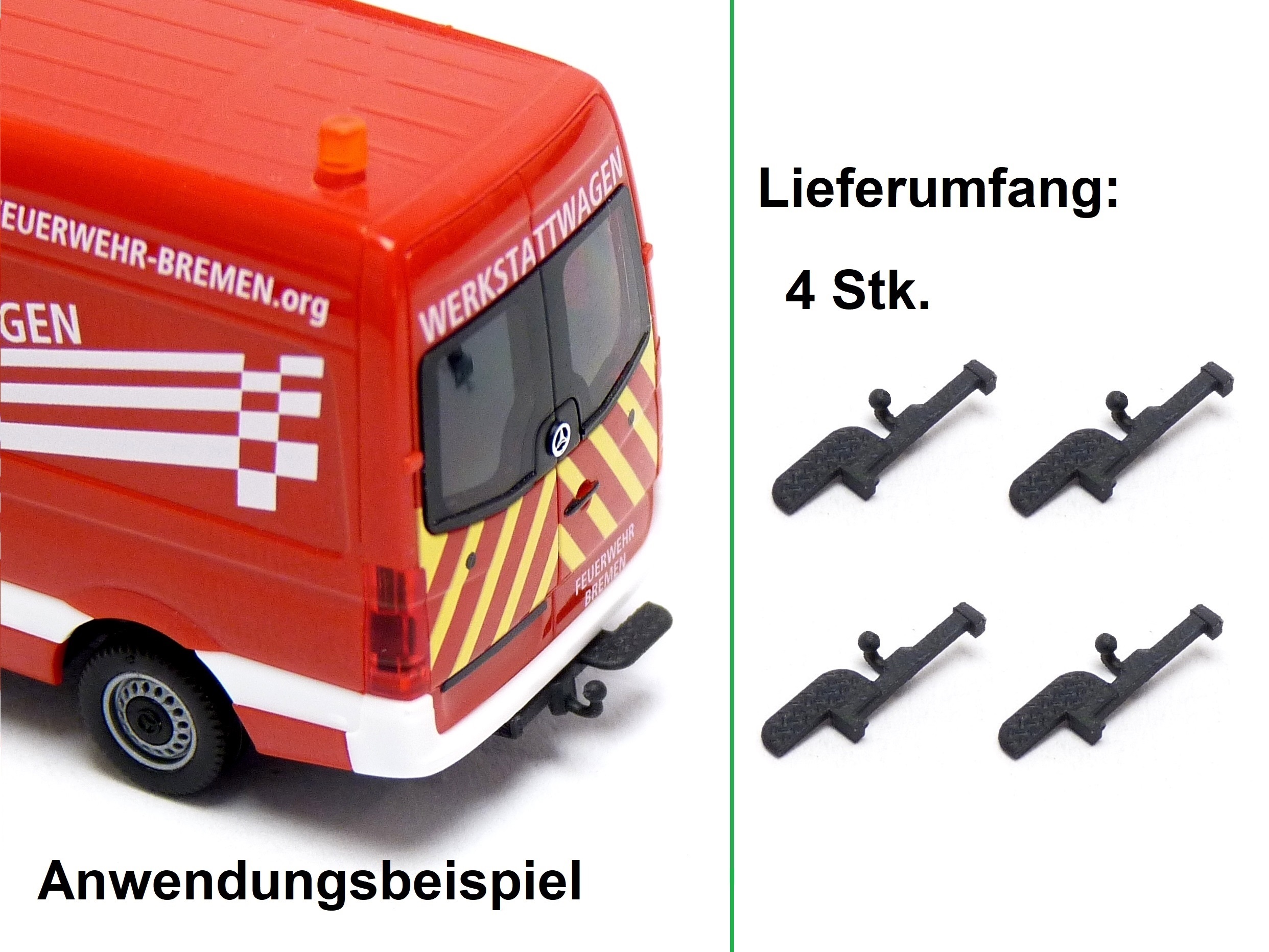 4x Anhängerkupplung für Transporter mit Trittbrett