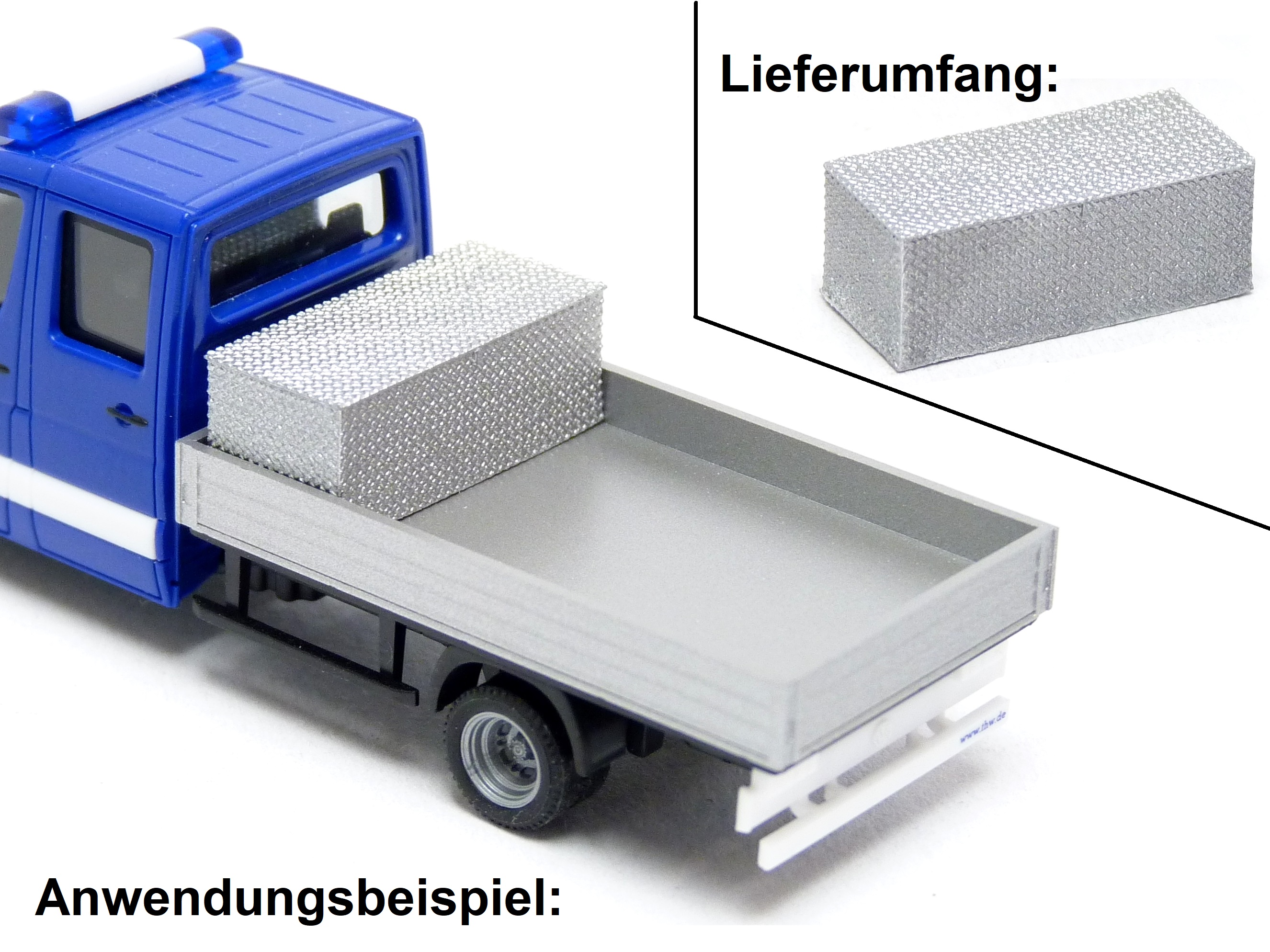 Staukiste für Transporter Modelle 21,5x9,8x8,2 mm LxBxH