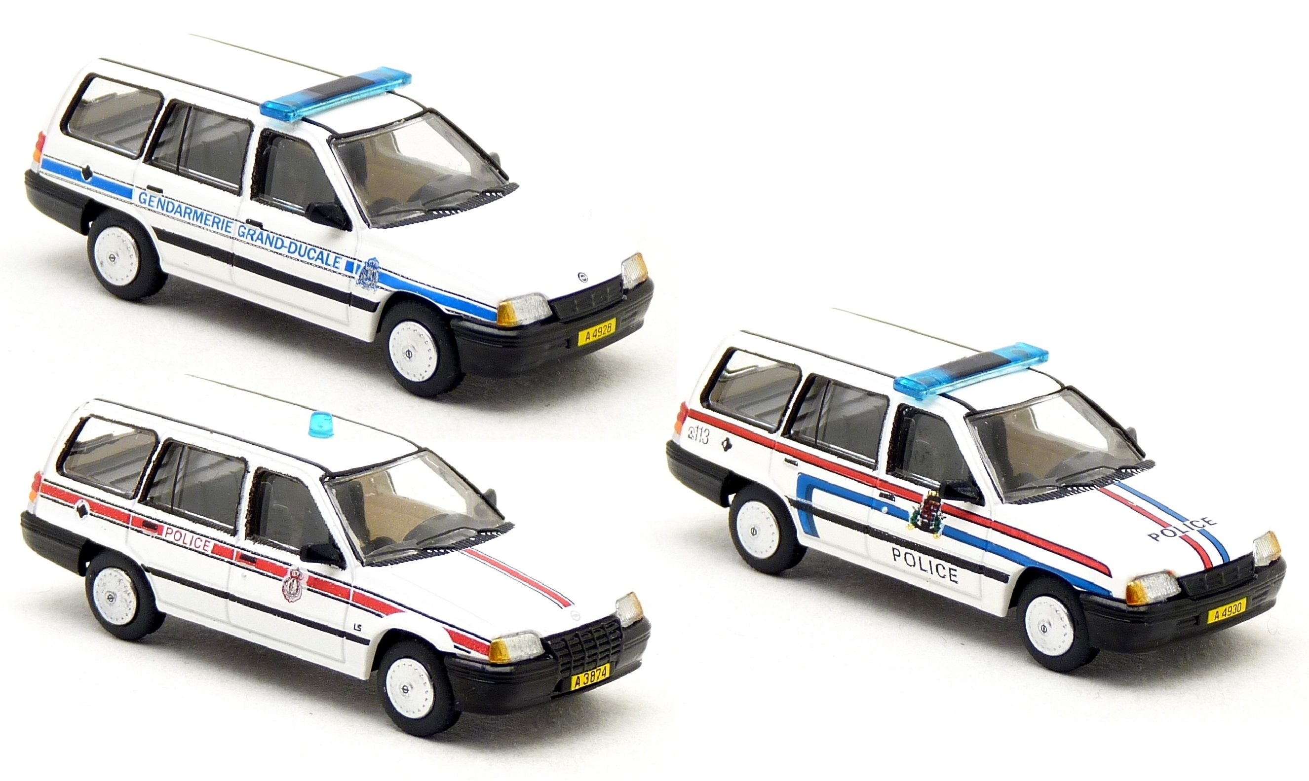 PCX87 Opel Kadett E Caravan Police Luxemburg - 3er SET