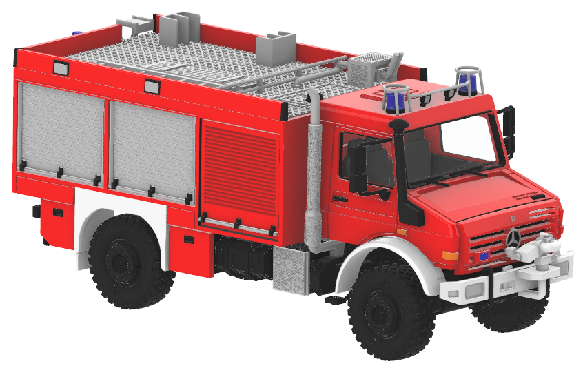 MB Unimog U5000 Ziegler FLF Bundespolizei - BAUSATZ