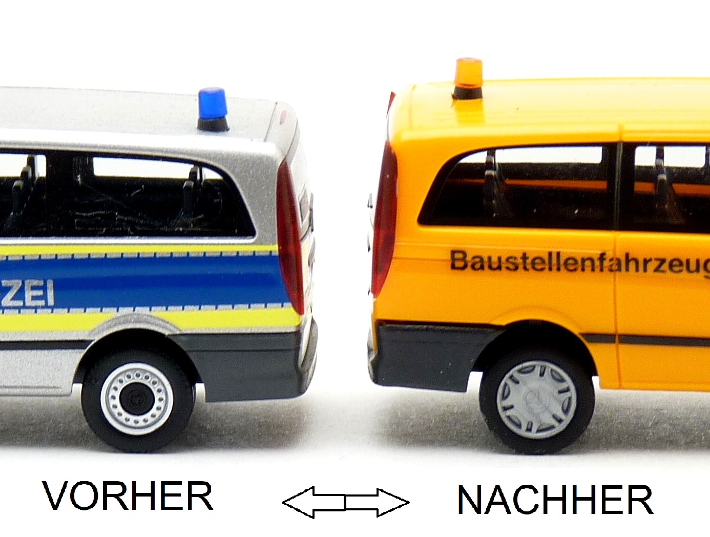 Bodenplatte mit Höherlegung passend für Herpa MB Vito W639 Facelift