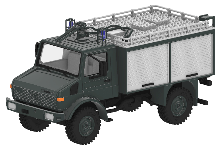 MB Unimog U1300 Ziegler SLF 1200/500P BGS - BAUSATZ