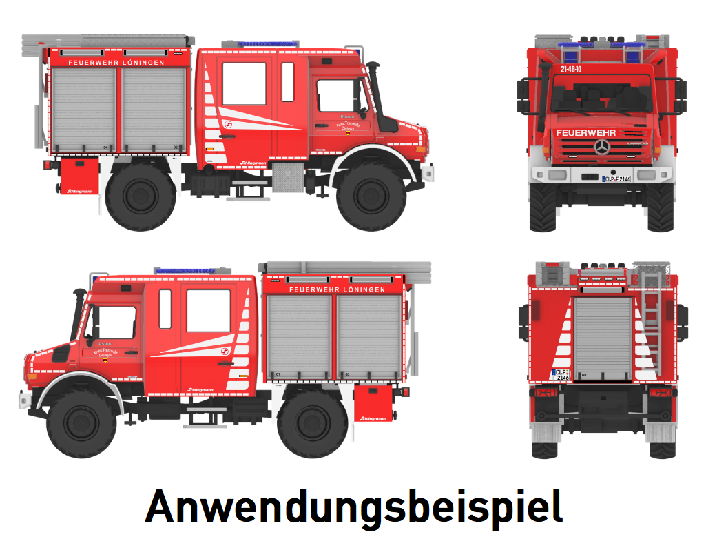MB Unimog U5000 LF 10 Feuerwehr Löningen - BAUSATZ
