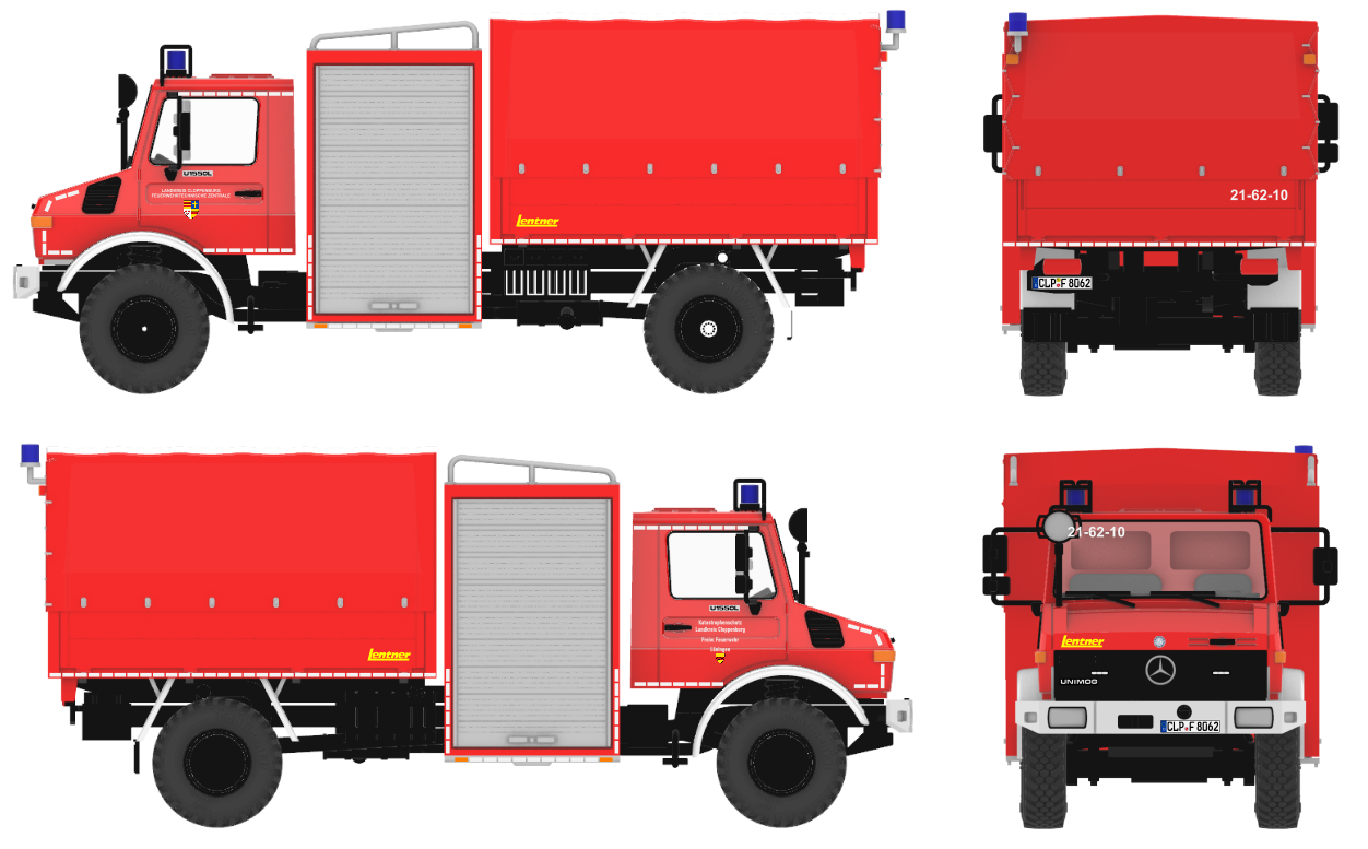 MB Unimog U1550L Lentner SW2000 Bund - BAUSATZ