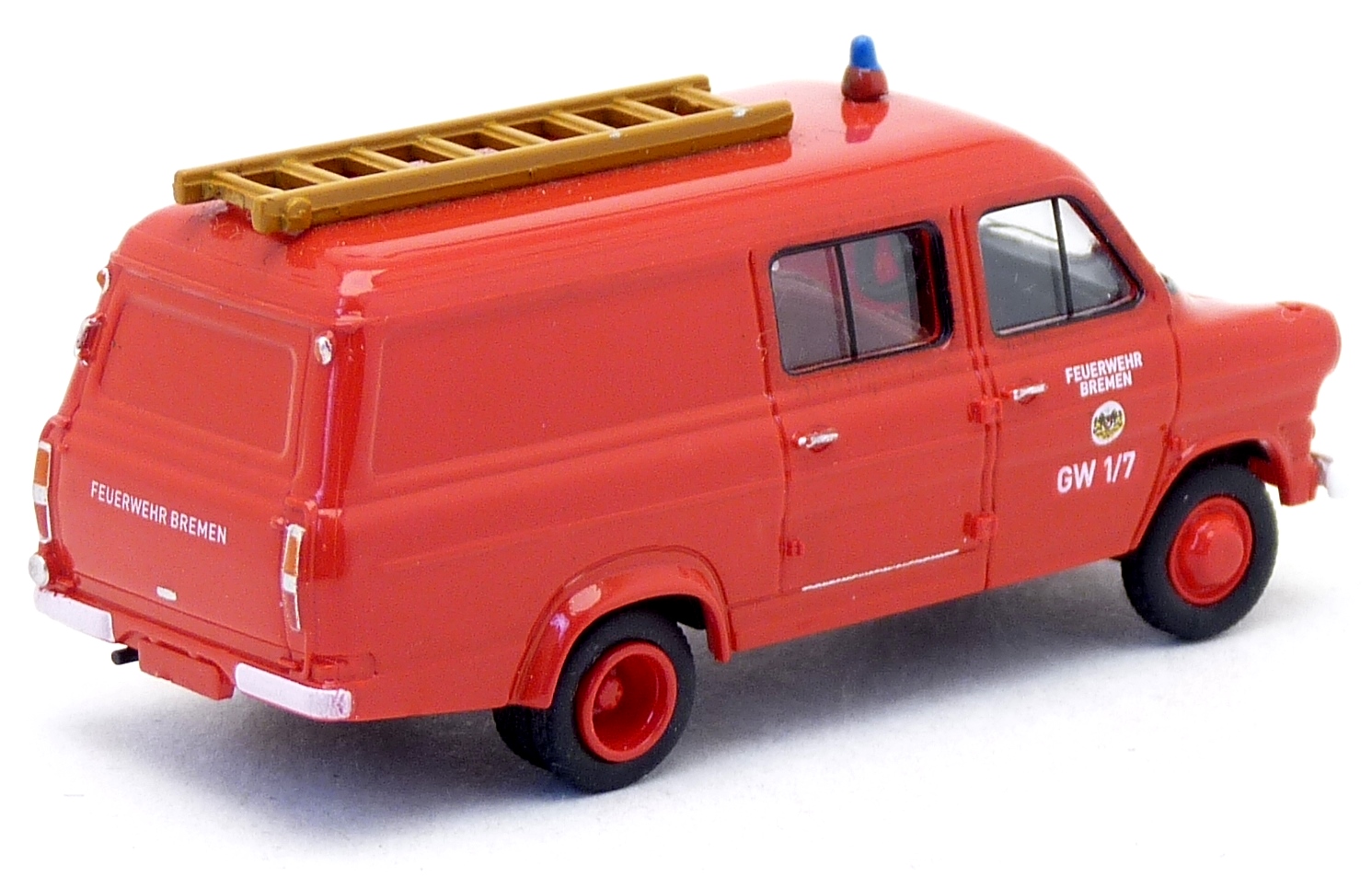 Brekina Ford Transit FT100 GW 1/7 Feuerwehr Bremen FRW 7