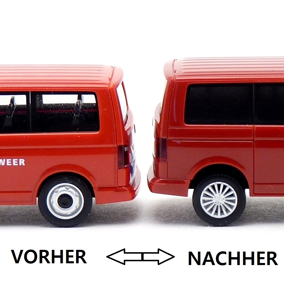 Bodenplatte mit Höherlegung passend fü Herpa VW T6 und T6.1 ohne Stoßstange