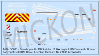 Decalbogen - MB Sprinter '18 GW Logistik Rettungsdienst Feuerwehr Bremen Decalbogen - MB Sprinter '18 GW Logistik Rettungsdienst Feuerwehr Bremen