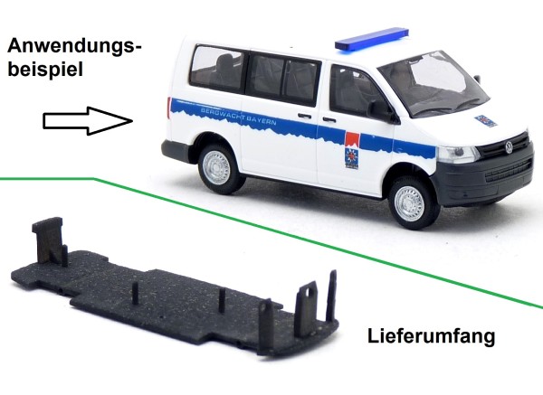 Bodenplatte mit Höherlegung passend fü Rietze VW T5 KR